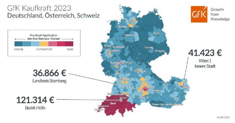 Bild Des Monats: GfK Kaufkraft Deutschland, Österreich, Schweiz 2023 ...